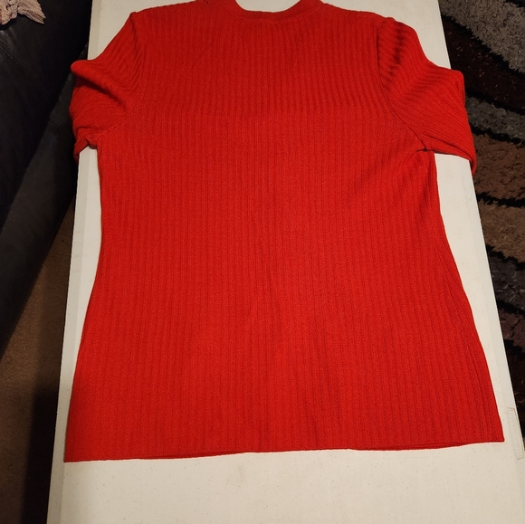 St John collection Red Knit Cardigan long sleeve/button down/ SIZE 12 OFFER - Picture 5 of 9